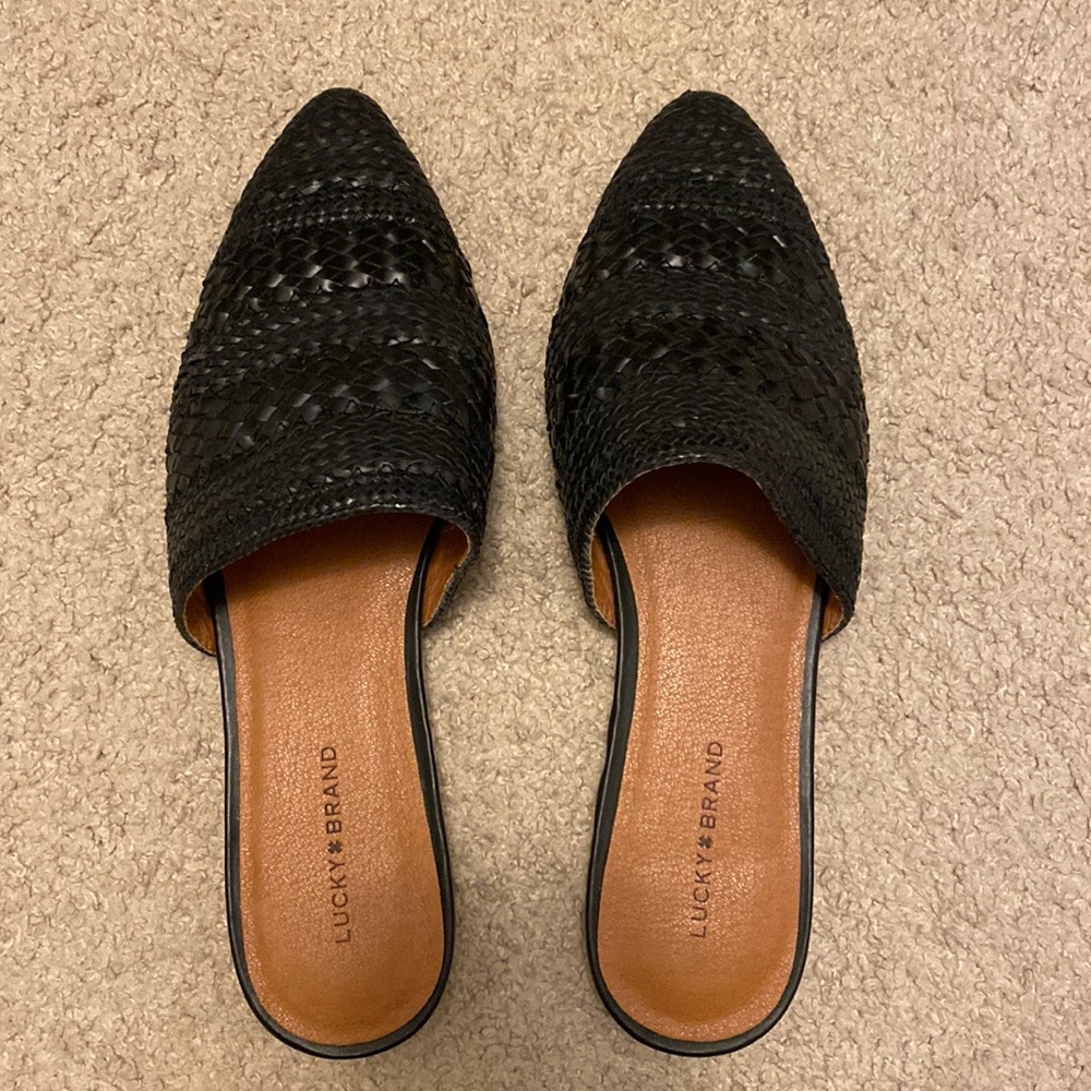 Lucky brand black mules